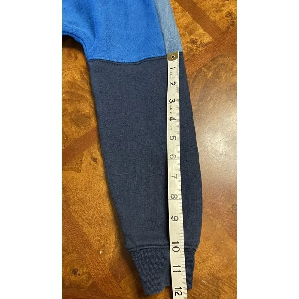 Nike Youth Hooded Full Zip Sweatshirt Jacket Unisex Size 6 M Blue Pockets Logo